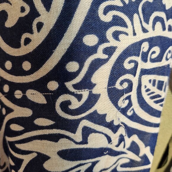 Woman's Woven Heart kimono boho medallion print fringe accent blue cover up S1 - Picture 11 of 11